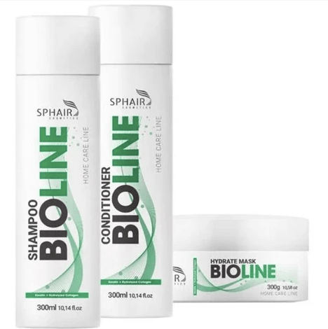 Bioline Organique Traitement Soin Maison Cheveux Maintenance Kit 3 Produits - Sphair
