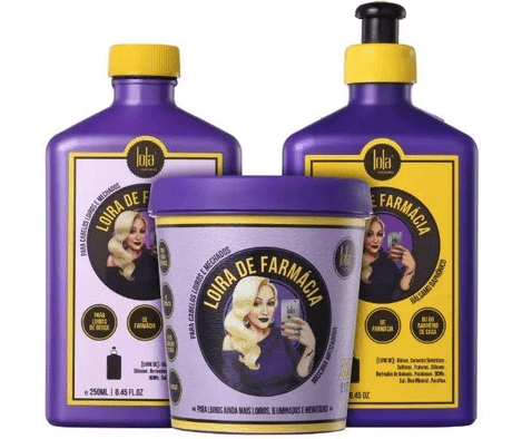 Blonde Pharmacie Traitement Cheveux Blond Teinté Kit 3 Produits - Lola Cosmetics