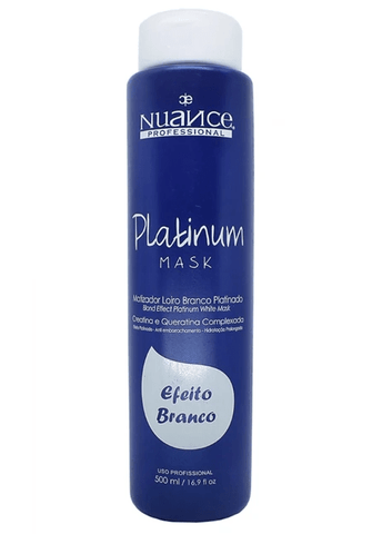 Brazilian Treatment Blond Effect Platinum White Hair Mask Toning 500ml - Nuance