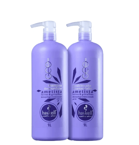 Double Amethyst for Blond Hair Kit Shampoo and Conditioner 2x1L - Haskell