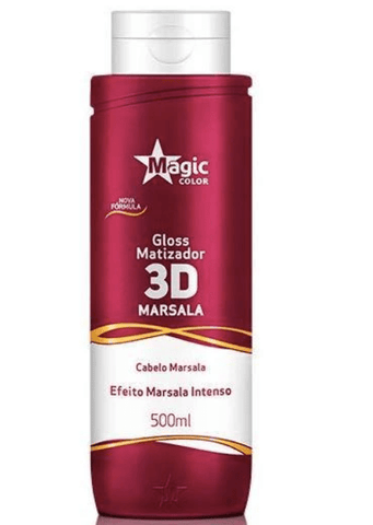 Masque Teintant Brillant Effet Intense Rouge Marsala Traitement 3D - 500ml - Magic Color
