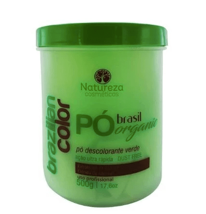 Poudre Brésilienne Sans blanchissant Organique Vert Cheveux   500g - Natureza
