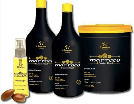Shampoo Conditioner Mask Argan Marocco Golden Plus 4 Products - Floractive