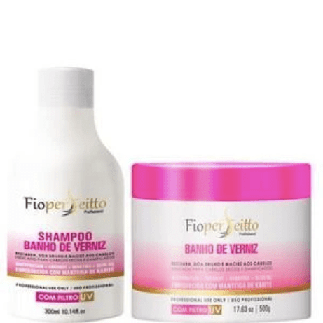 Shampooing et masque de bain hydratant en poudre vernis en kit 500g - FioPerfeitto